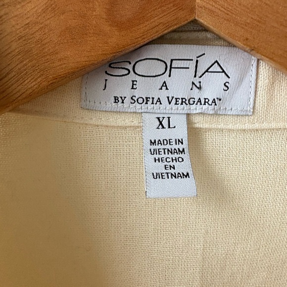 NWT Linen Blend Tie Up Top - Picture 5 of 11